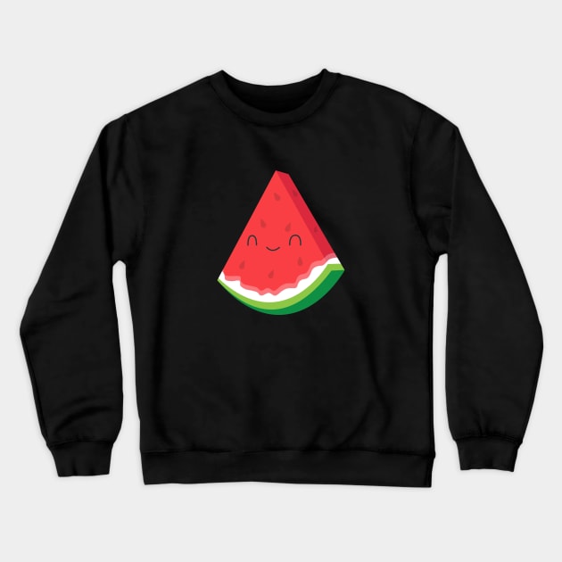 Kawaii happy watermelon slice t-shirt Crewneck Sweatshirt by happinessinatee